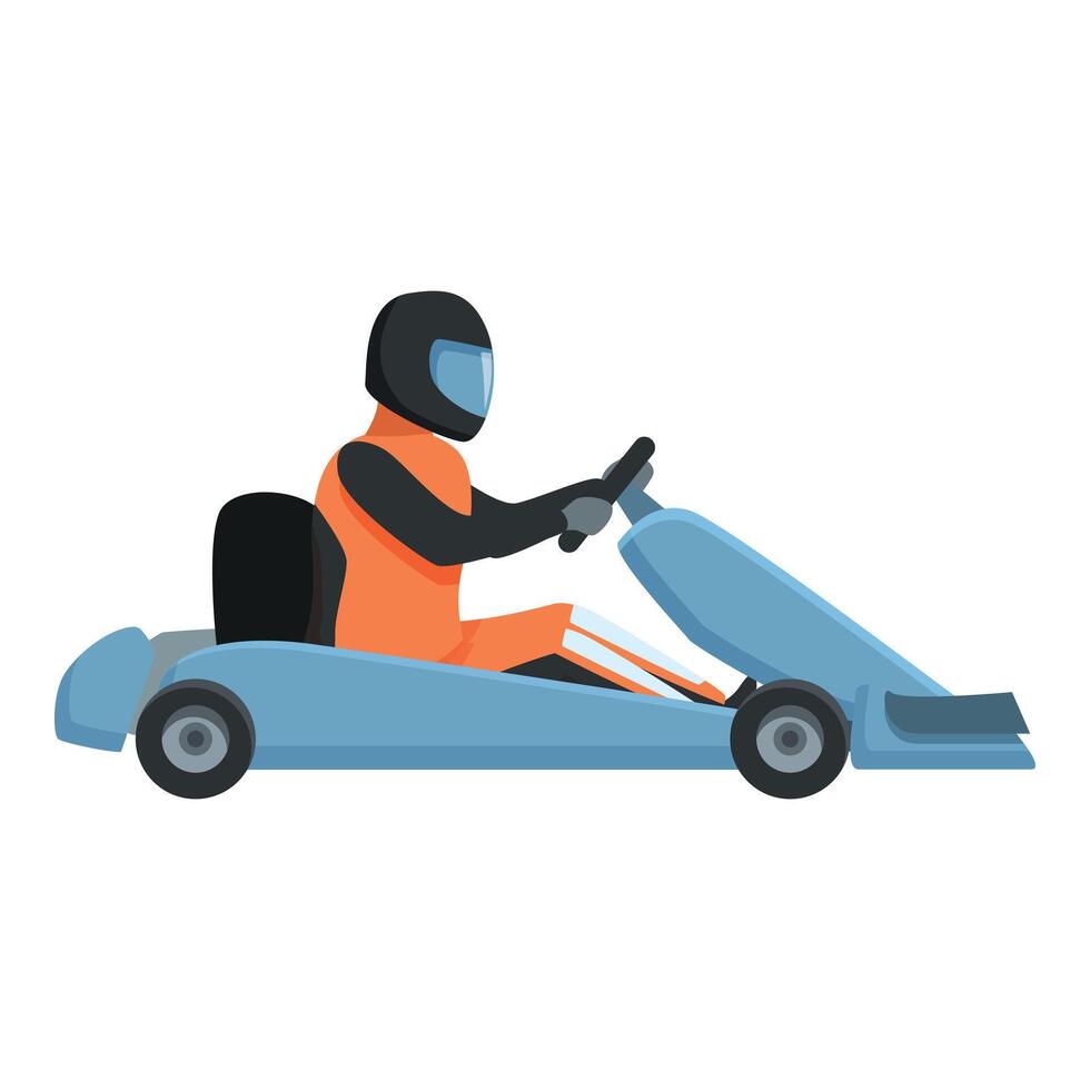 Adrenalin karting icon cartoon . Fun transport vector