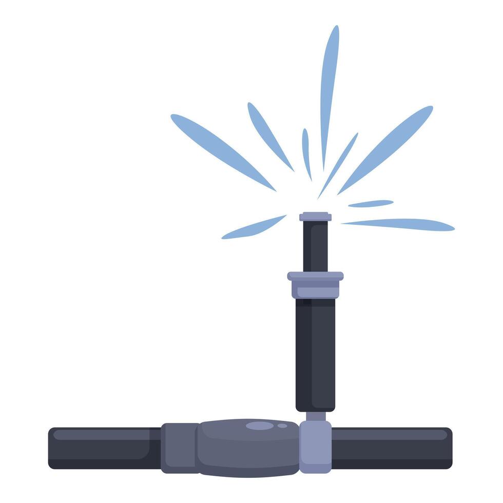 Control watering icon cartoon . Yard sprinkling vector