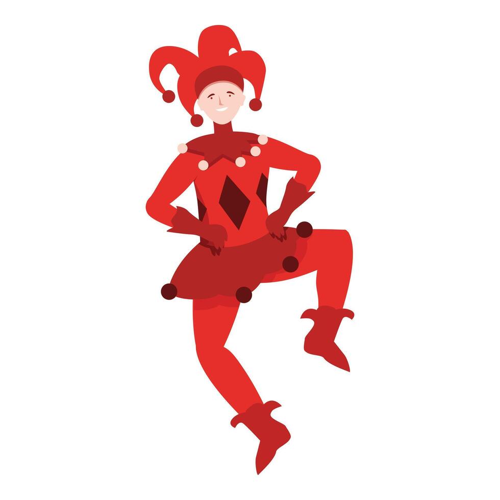 Performance harlequin icon cartoon . Human costume vector