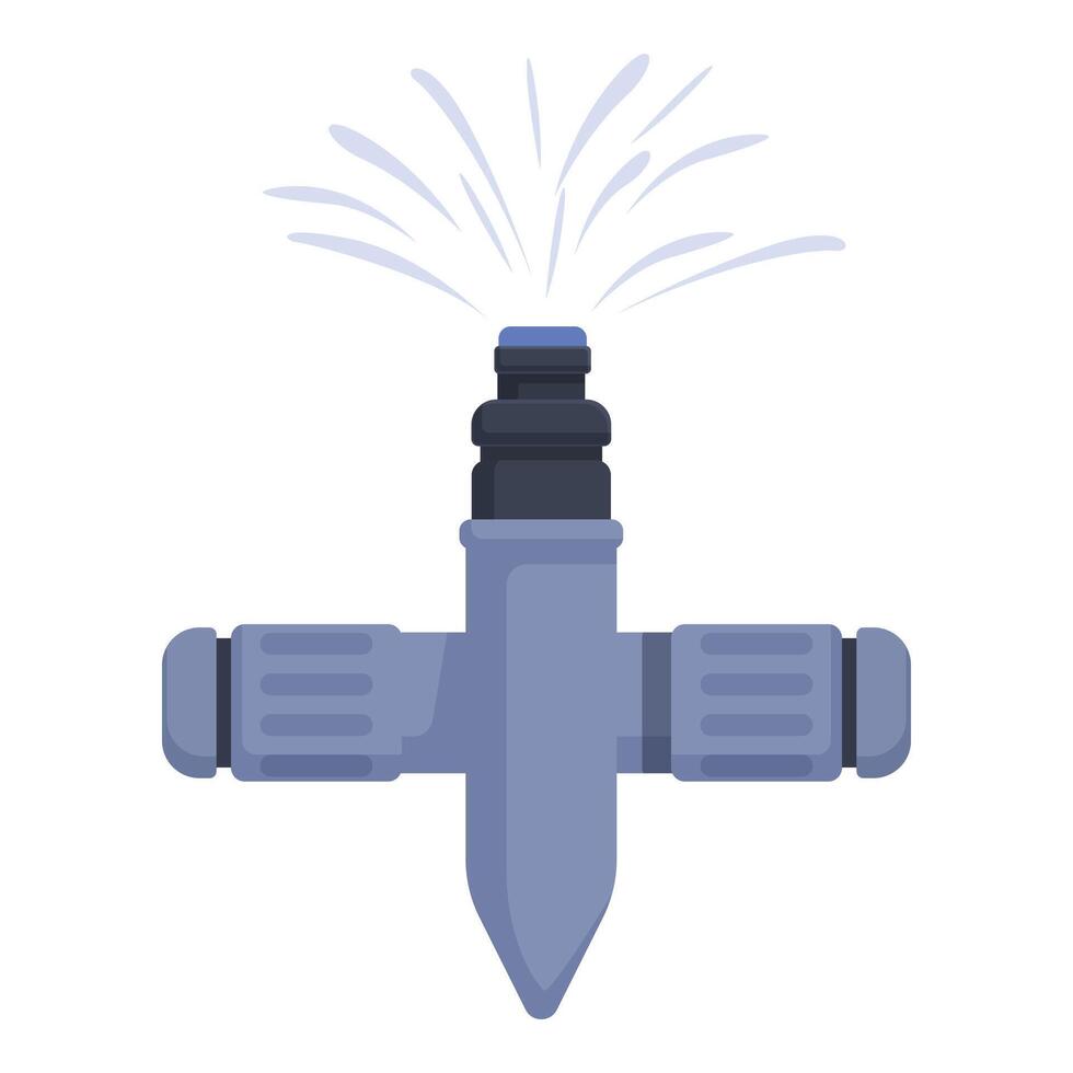 Control sprinkler system icon cartoon . Farm pivot vector