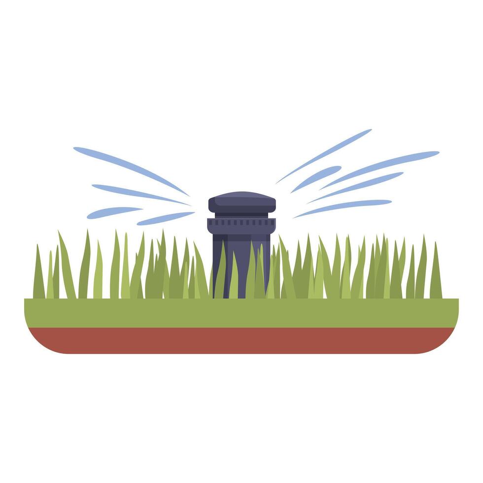 Garden sprinkler system icon cartoon . Farm irrigation vector