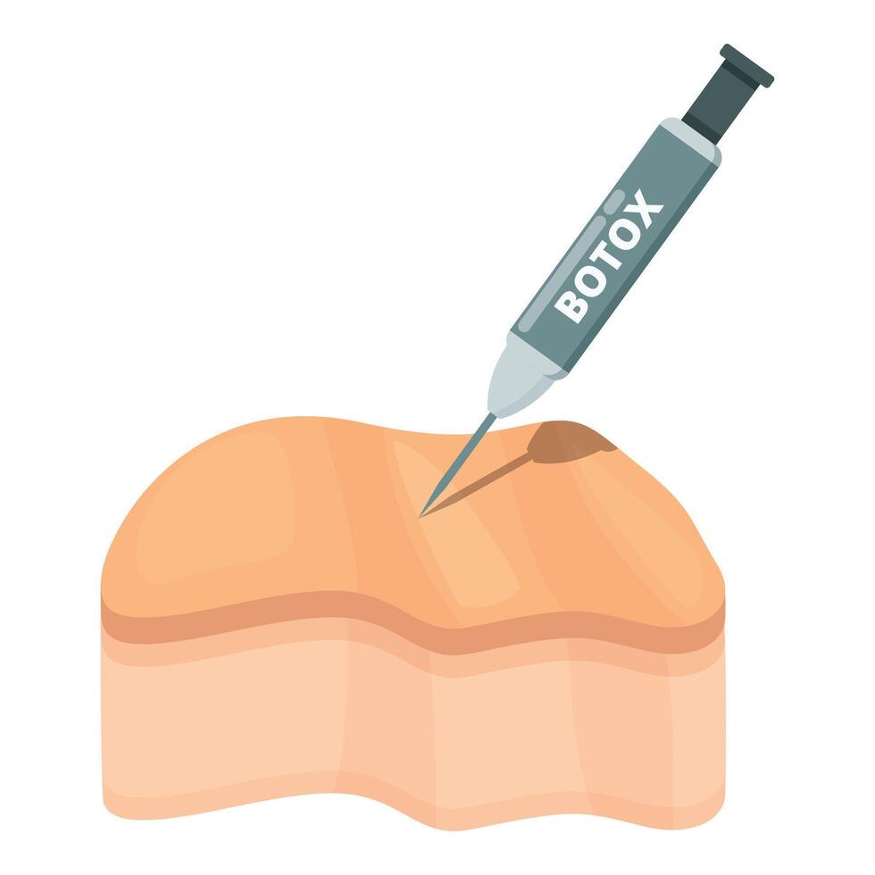 Luxury botox injection icon cartoon . Luxury drug vector