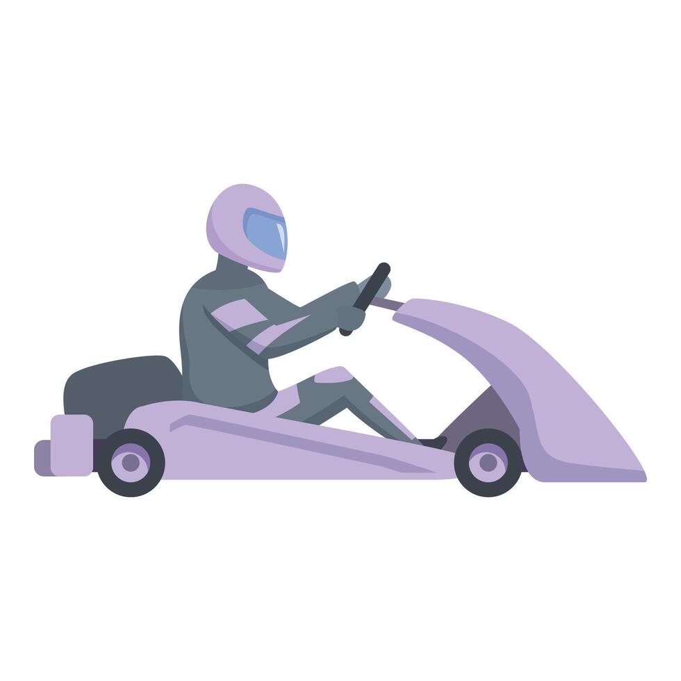 Safety carting driver icon cartoon . Speed auto vector