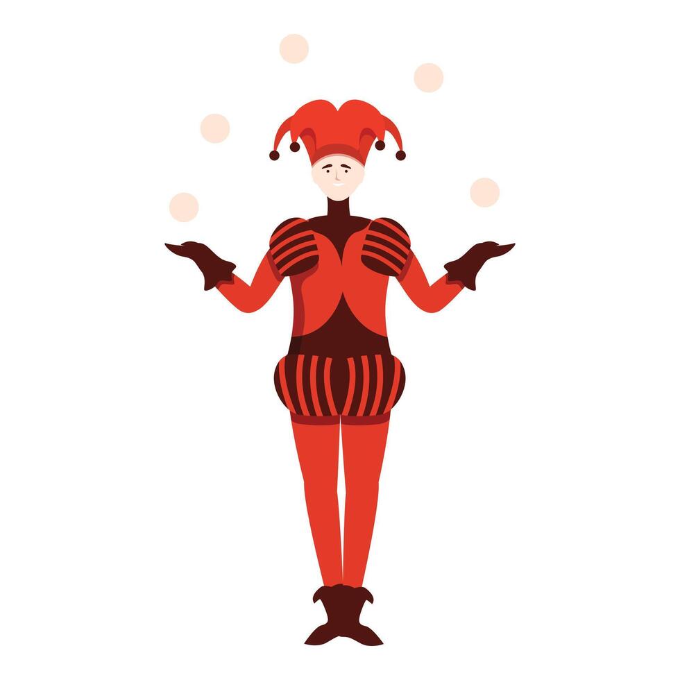 Joker with balls icon cartoon . Actor costume vector