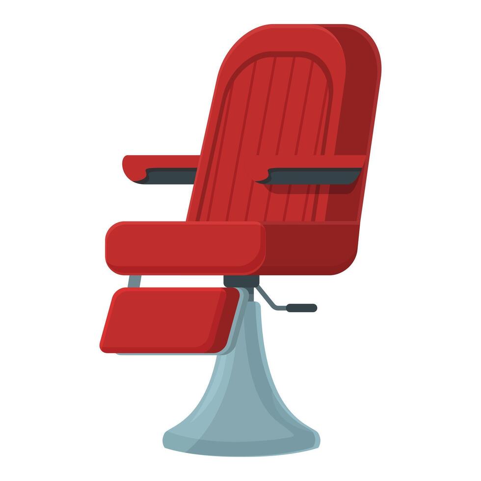 Leather barber seat icon cartoon . Studio service vector