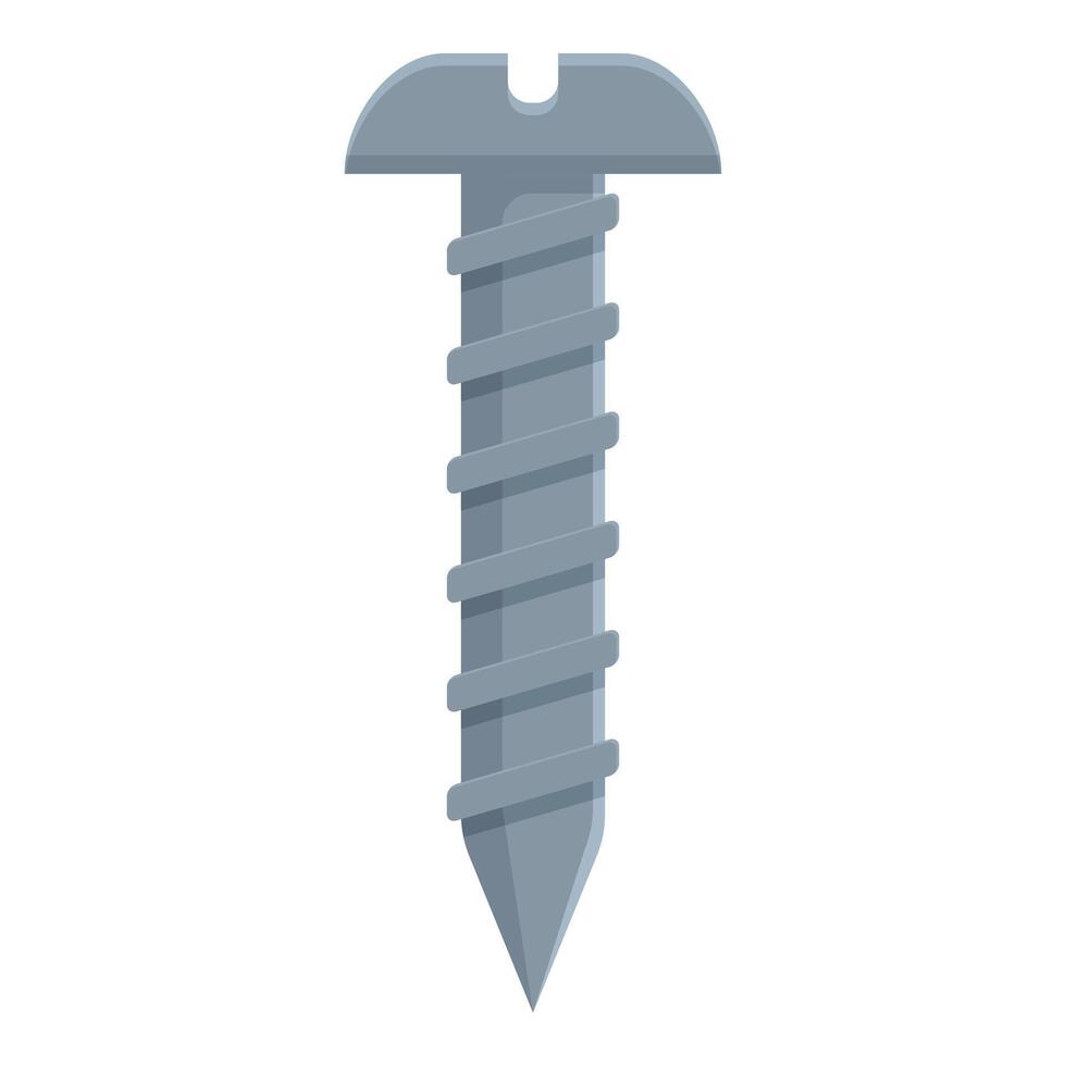 Steel screw icon cartoon . Steel rivet vector