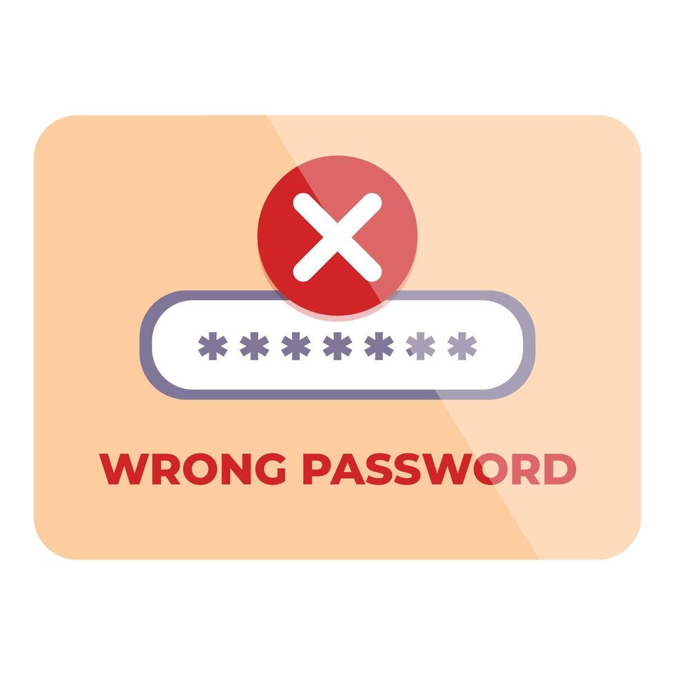 Sign error protect icon cartoon . Note steal alert vector