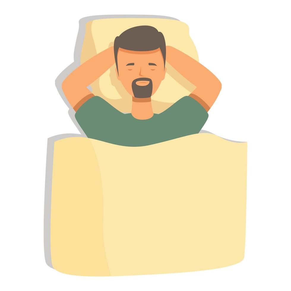 Father resting sleep icon cartoon . Room resting vector