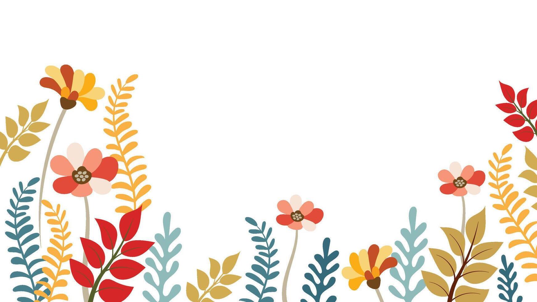 Abstract flower background design border frame vector