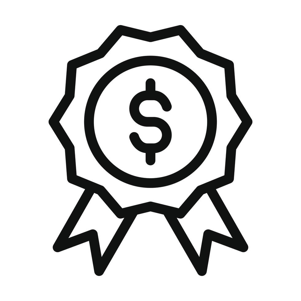Best price outline icon isolated on white background vector
