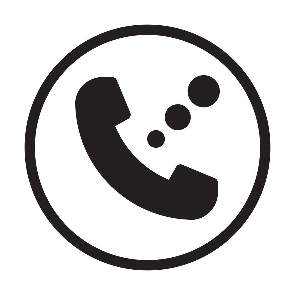 Call ring black icon illustration asset element vector