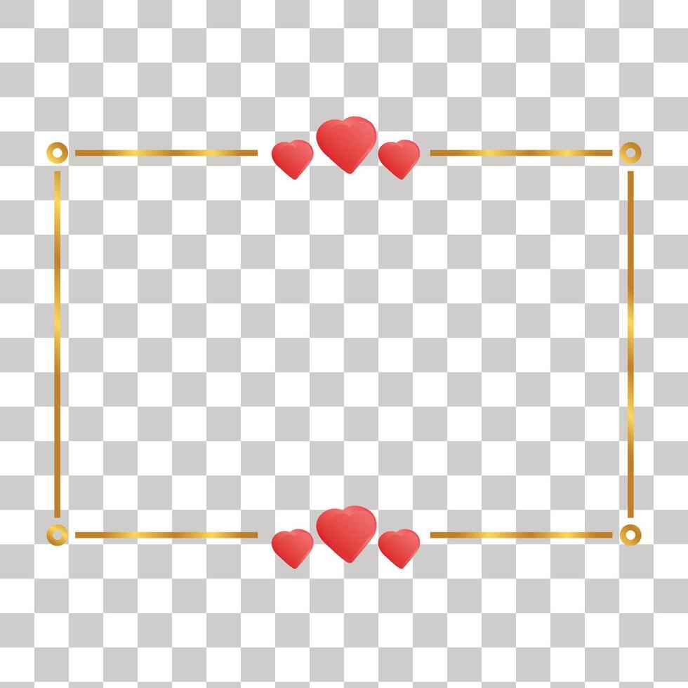 golden photocall with heart 3d vector