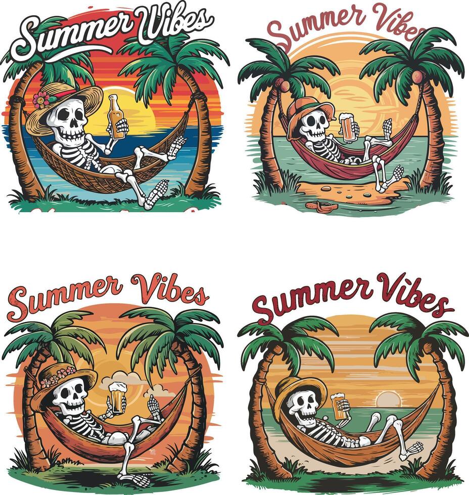 Summer vibes T-Shirt Design, t-shirt design , summer vector