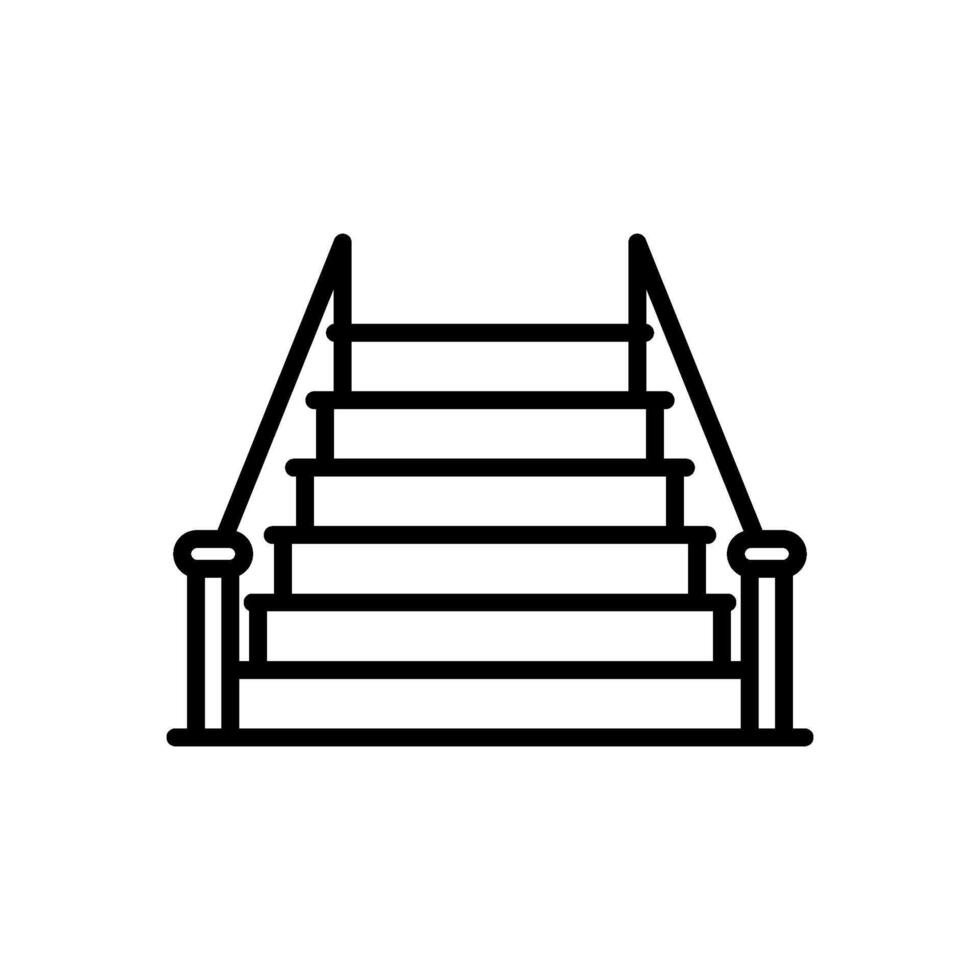 stairs line icon, isolated background vector