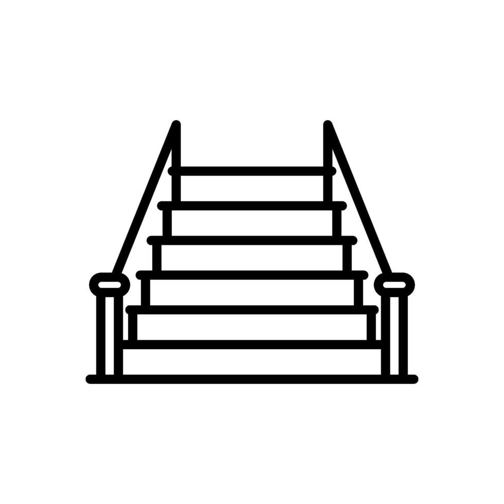 escalera línea icono, aislado antecedentes vector