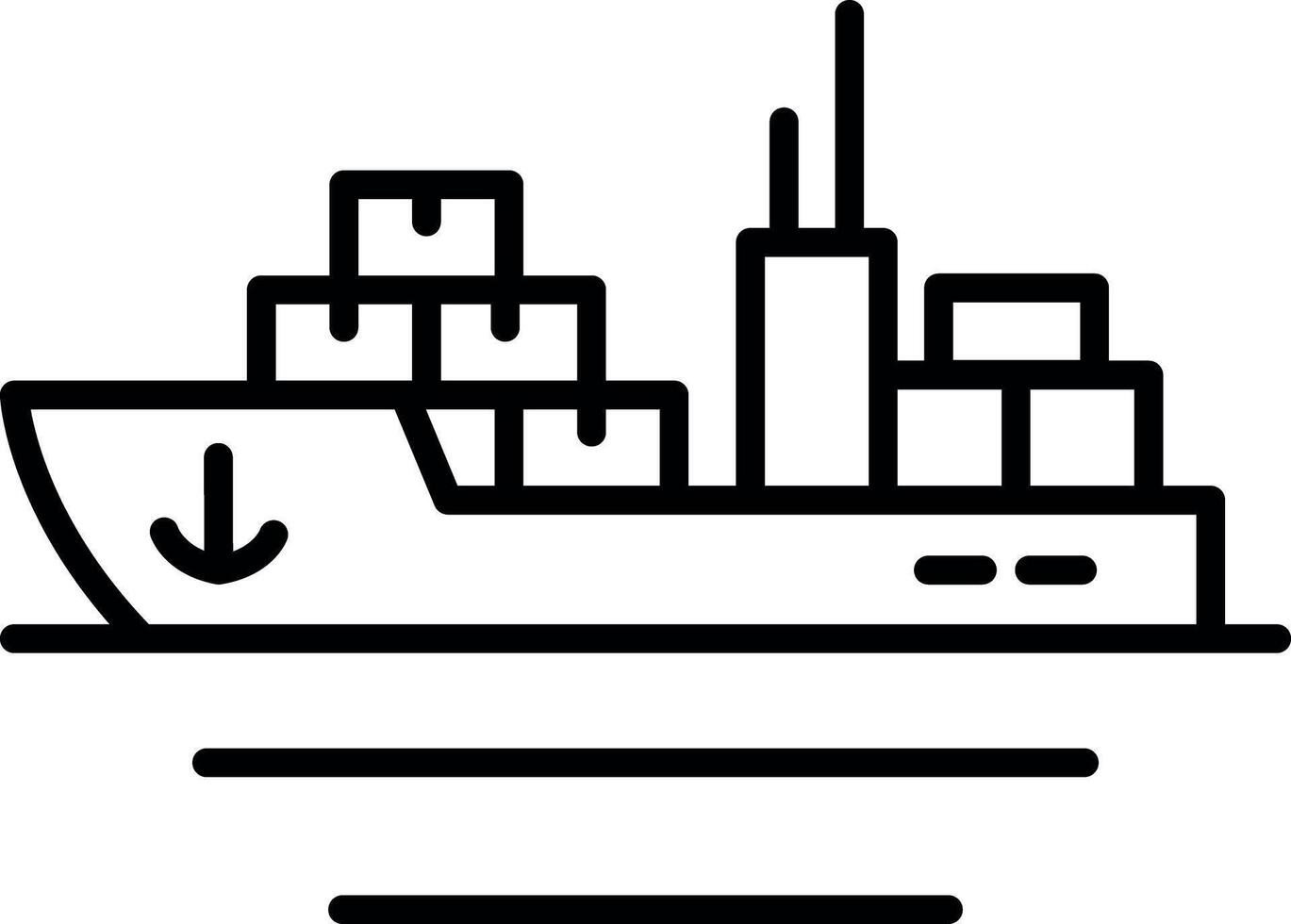 Embarcacion icono silueta ilustración carga Embarcacion vector