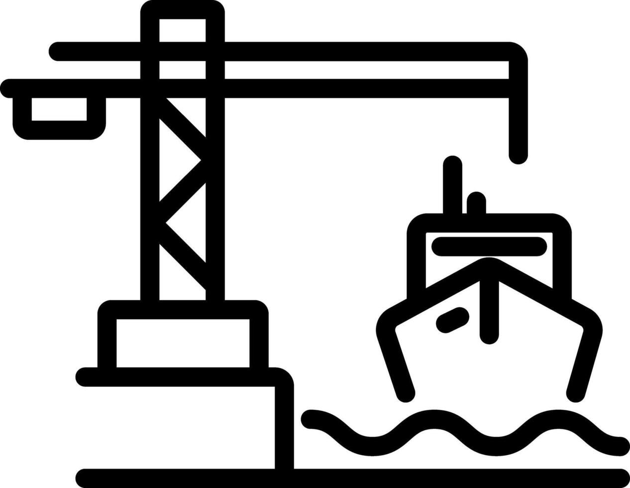 Ship icon silhouette illustration cargo ship vector