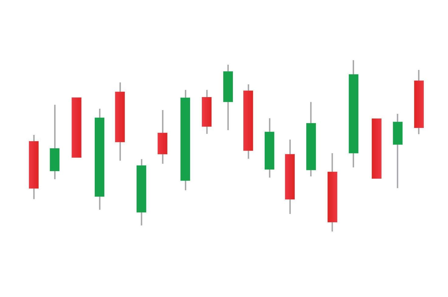 Stock market bar graph, candlestick chart, finance trade data vector