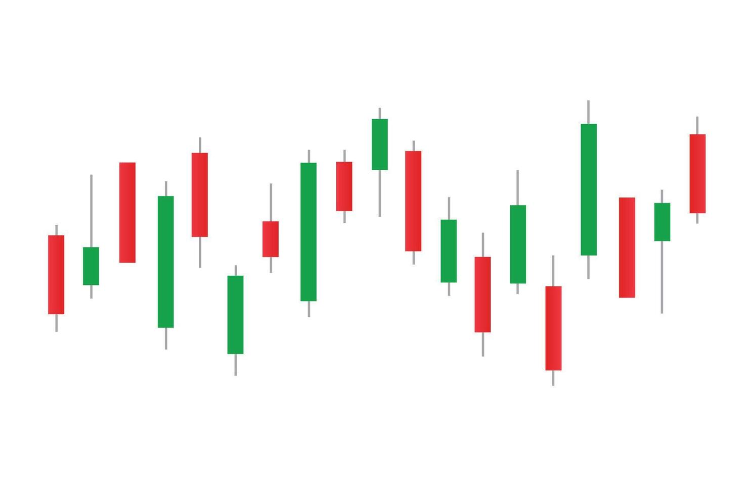 Stock market bar graph, candlestick chart, finance trade data vector