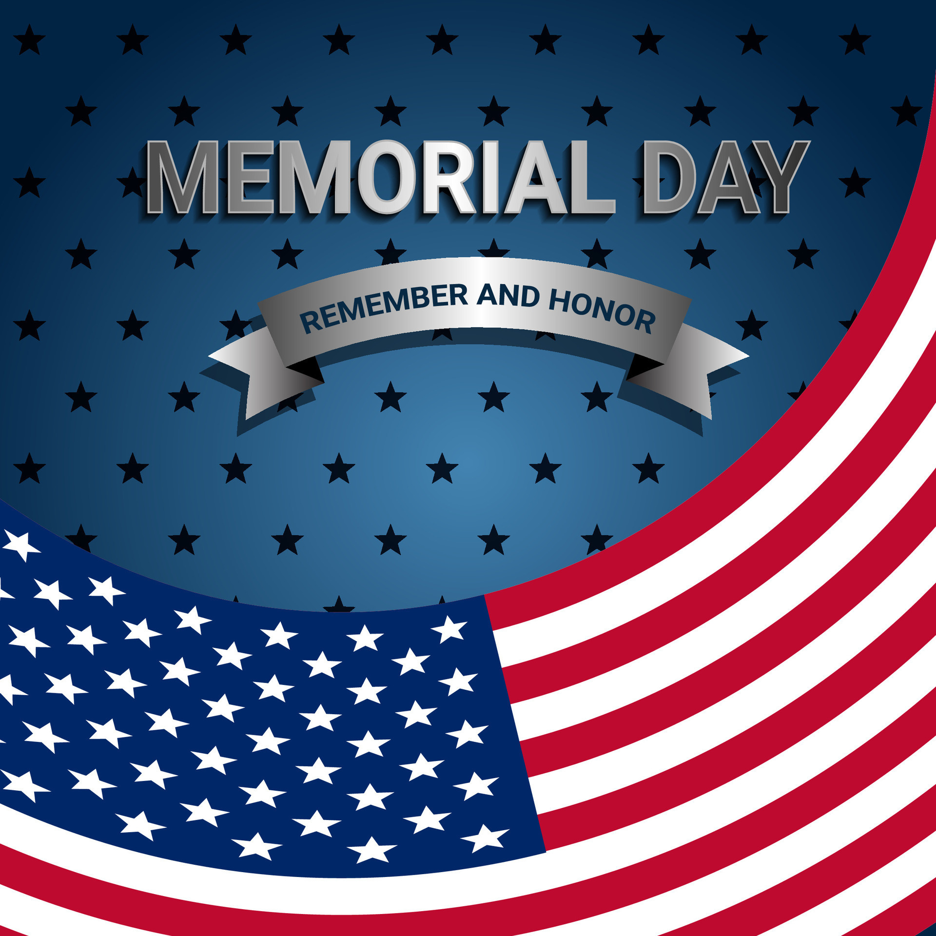 American Flag for Memorial day 44253299 Vector Art at Vecteezy