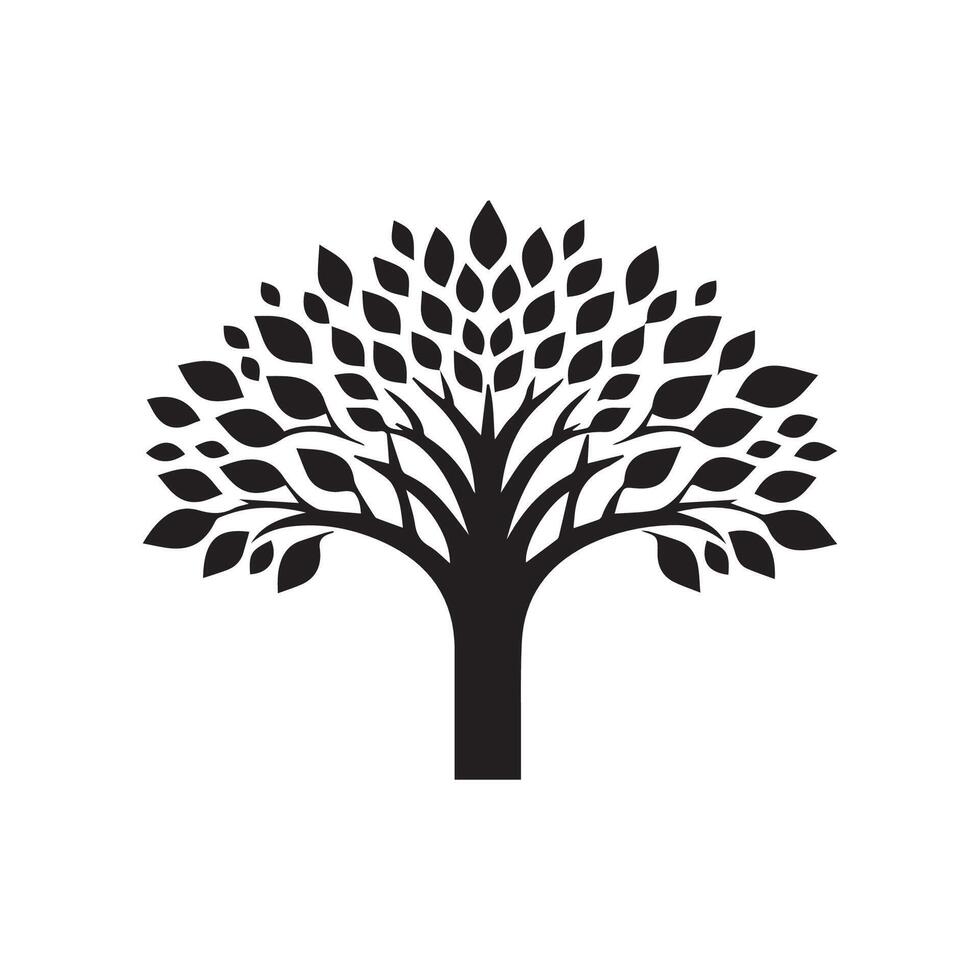 tree logo template, tree logo element, tree logo illustration vector