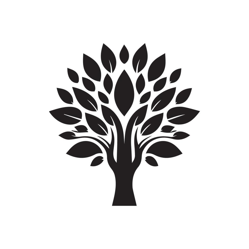árbol logo plantilla, árbol logo elemento, árbol logo ilustración vector