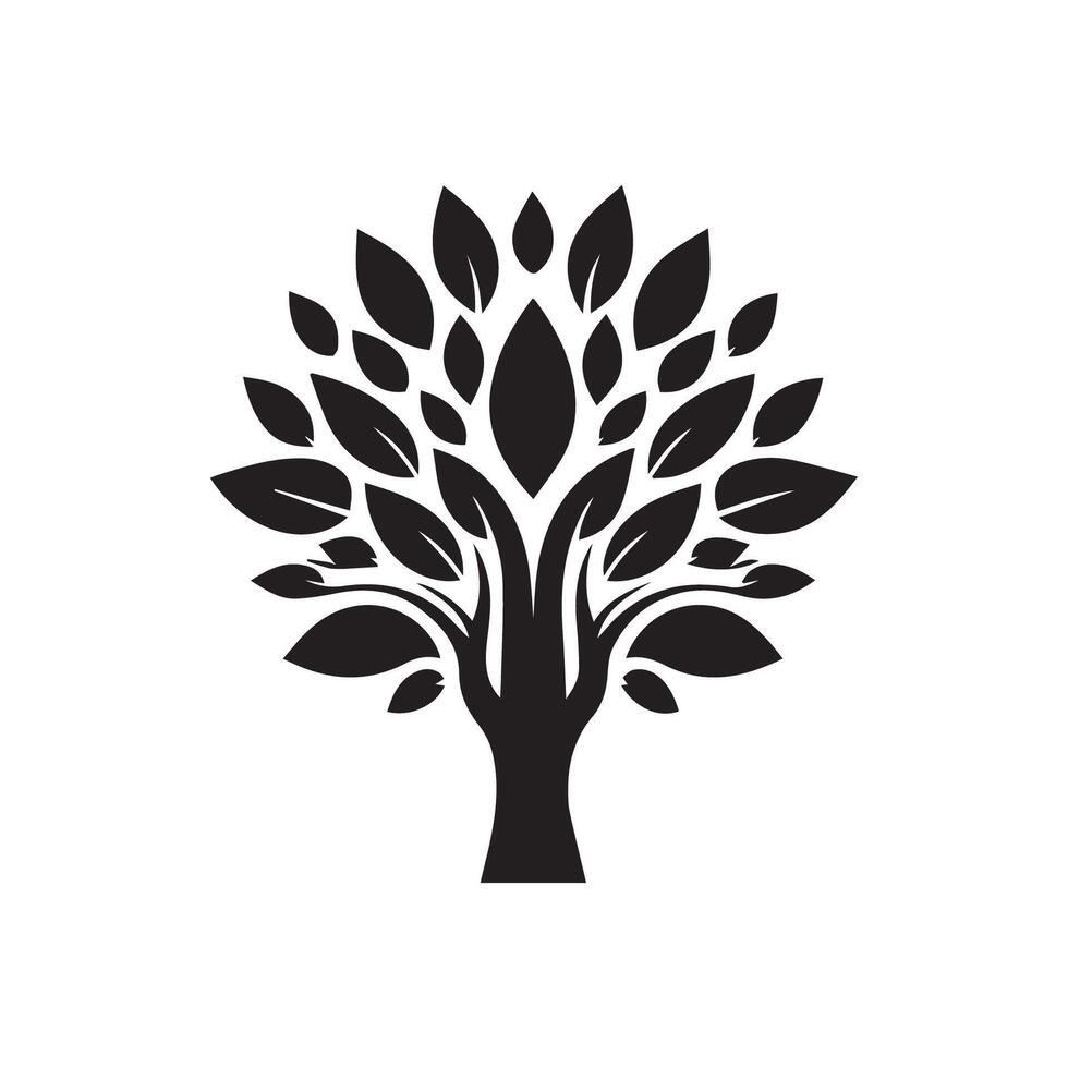 tree logo template, tree logo element, tree logo illustration vector