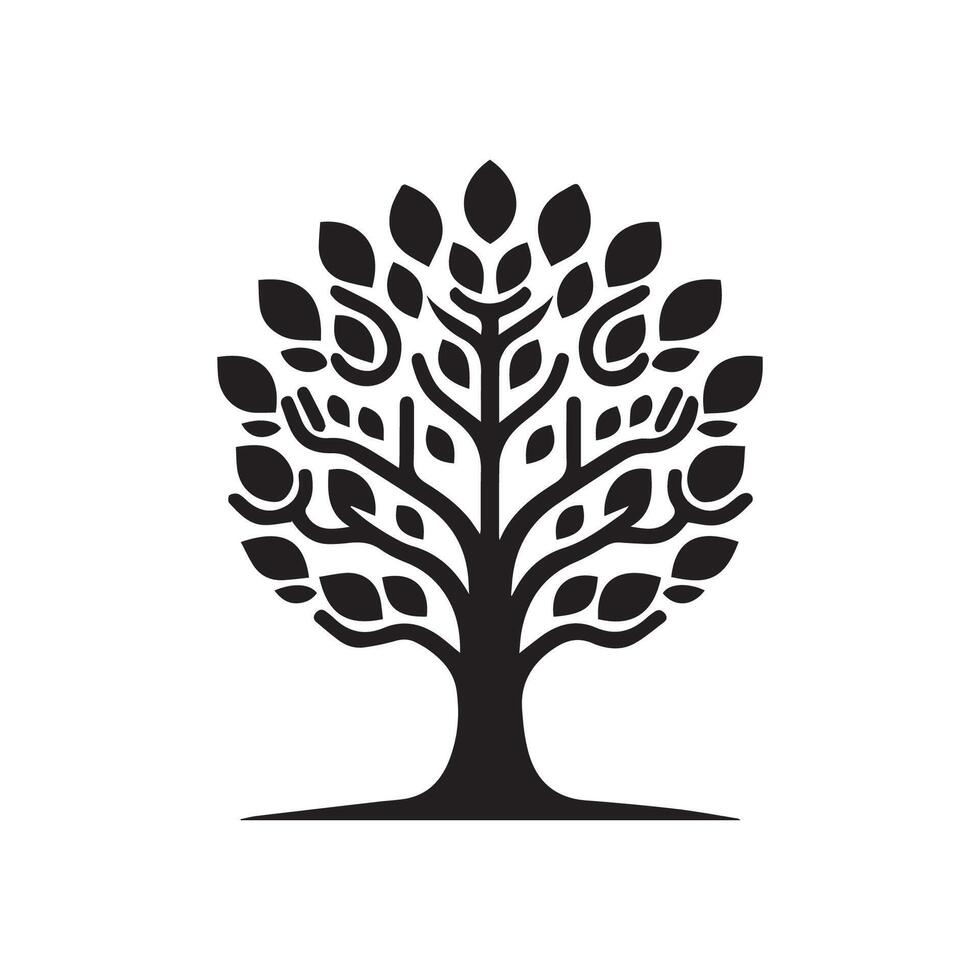 tree logo template, tree logo element, tree logo illustration vector