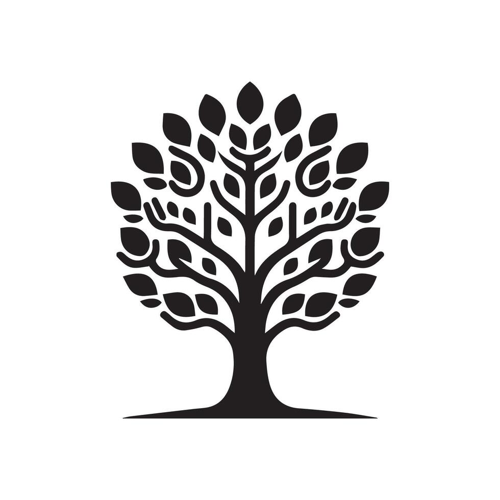 tree logo template, tree logo element, tree logo illustration vector