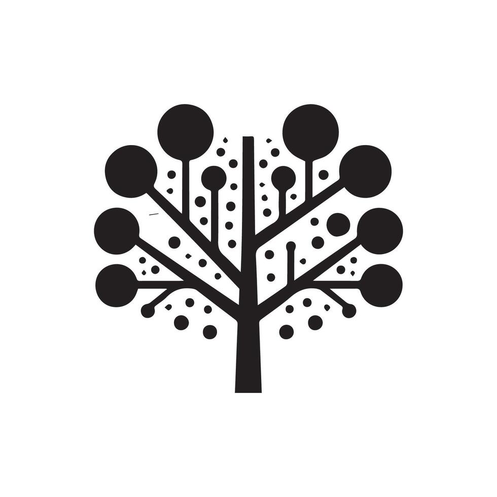 tree logo template, tree logo element, tree logo illustration vector
