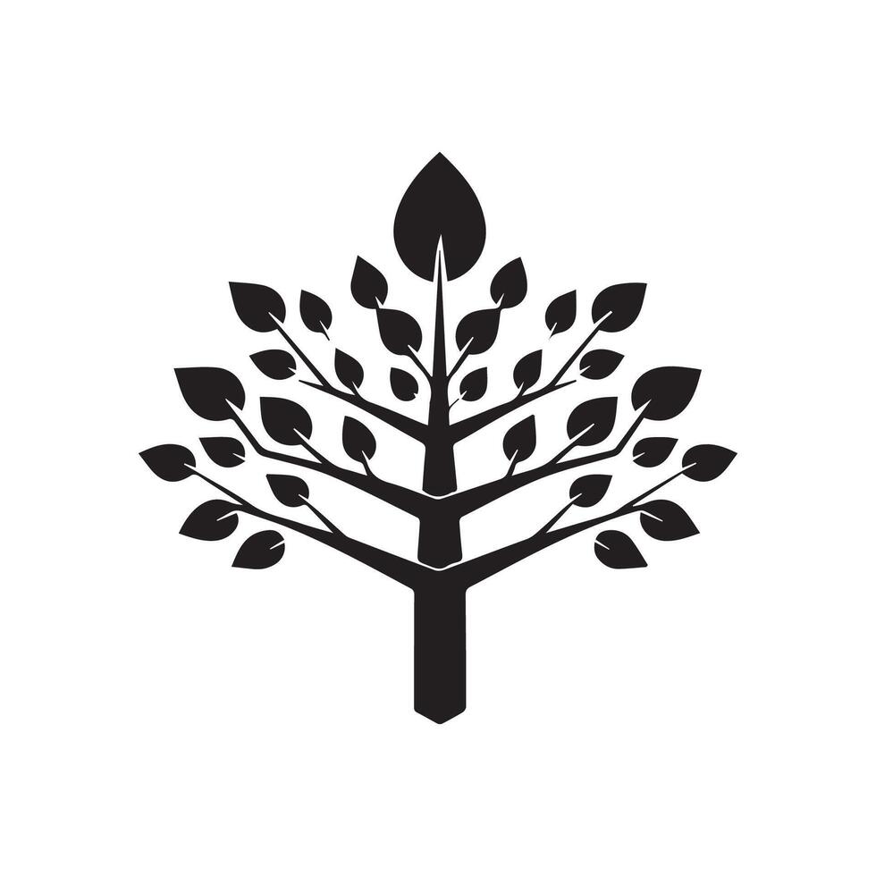 tree logo template, tree logo element, tree logo illustration vector