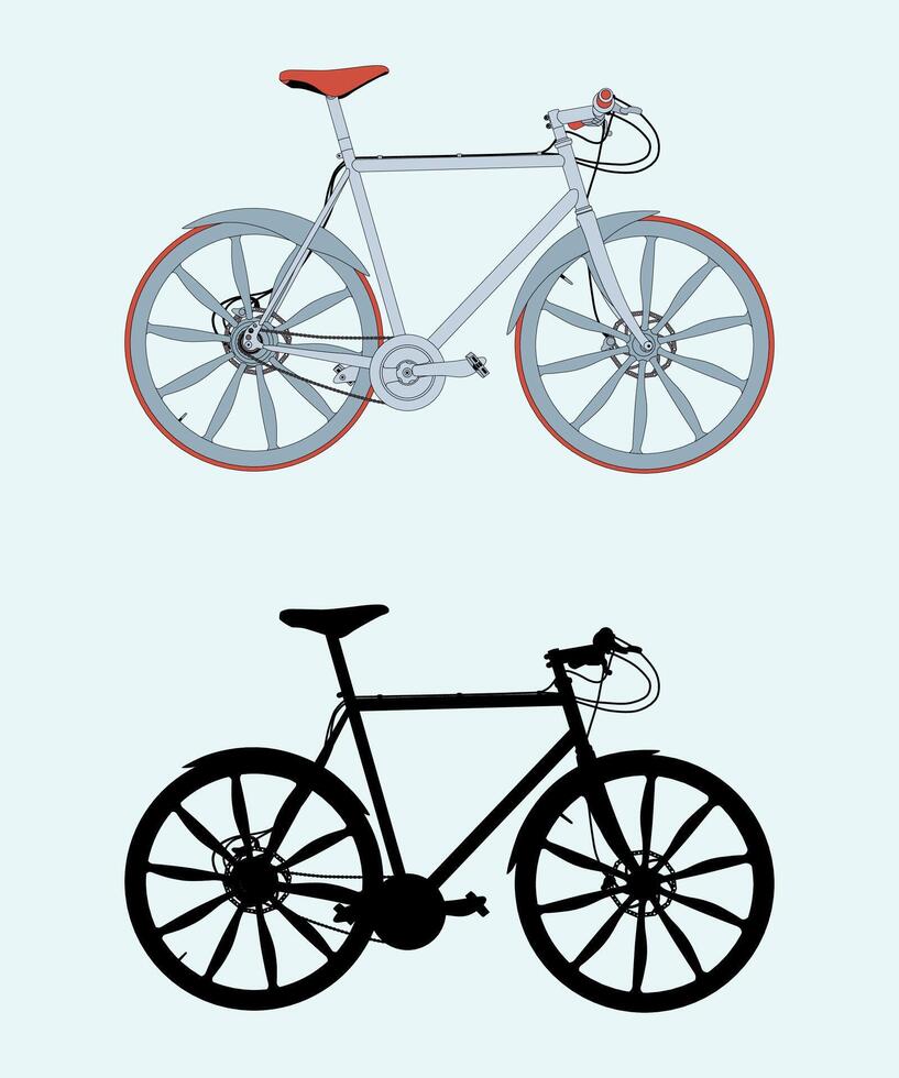 Bicycle illustration in luxury style. vector