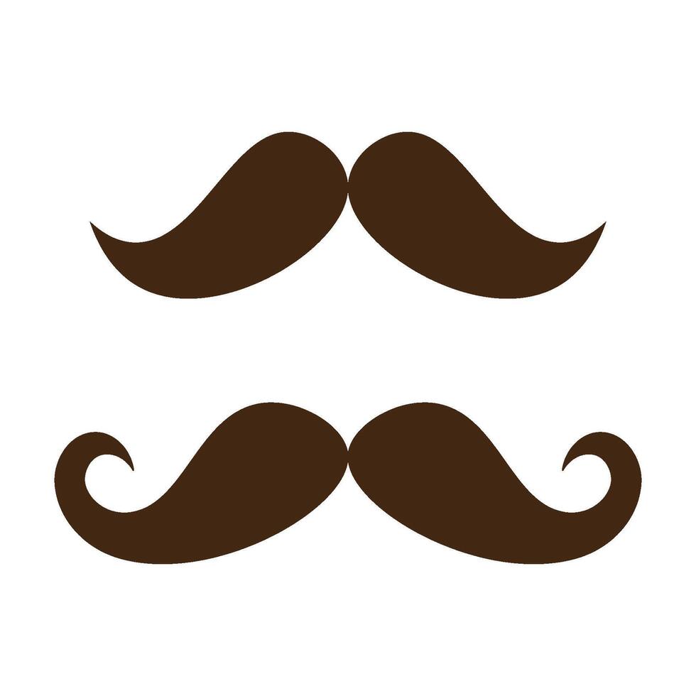 Mustache icon, logo. Simple illustration for father's day design. vector