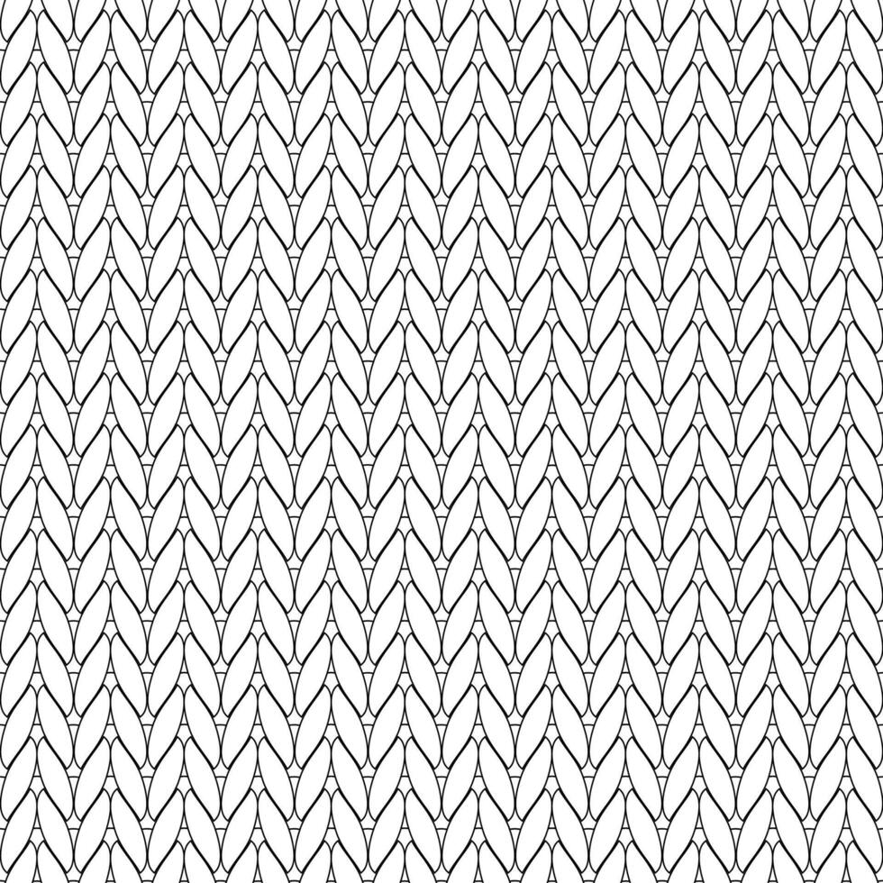 Seamless knit black and white texture. vector