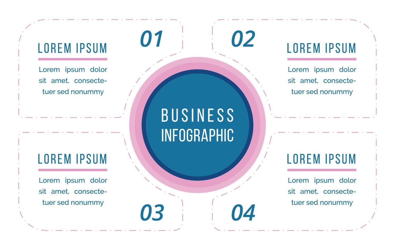 Infographic design 4 steps, objects, options or elements business information vector