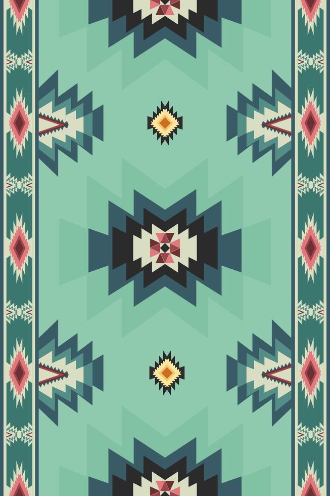 Embroidery Cross Stitch. Ethnic Patterns. Pixel Horizontal Seamless . Geometric Ethnic Indian pattern. Native Ethnic pattern. Cross Stitch Border. Texture Textile Fabric Clothing Knitwear print. vector