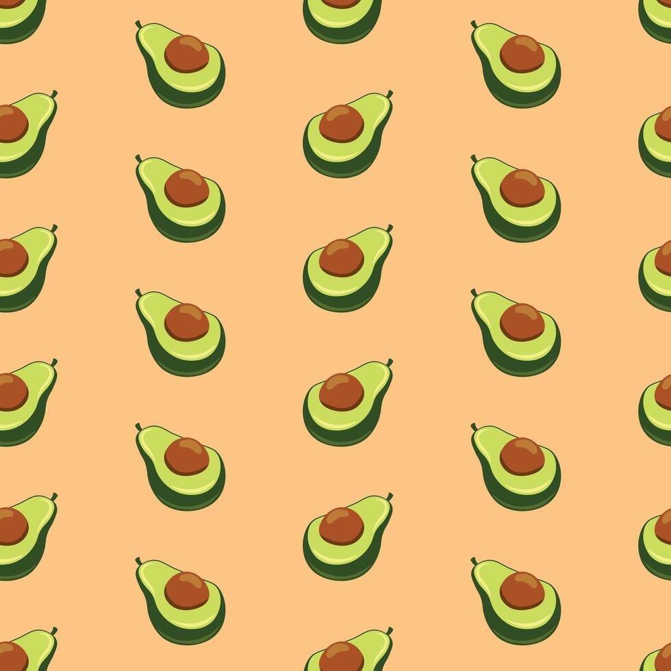 avocado seamless pattern mexican food hand drawn doodle pattern vector