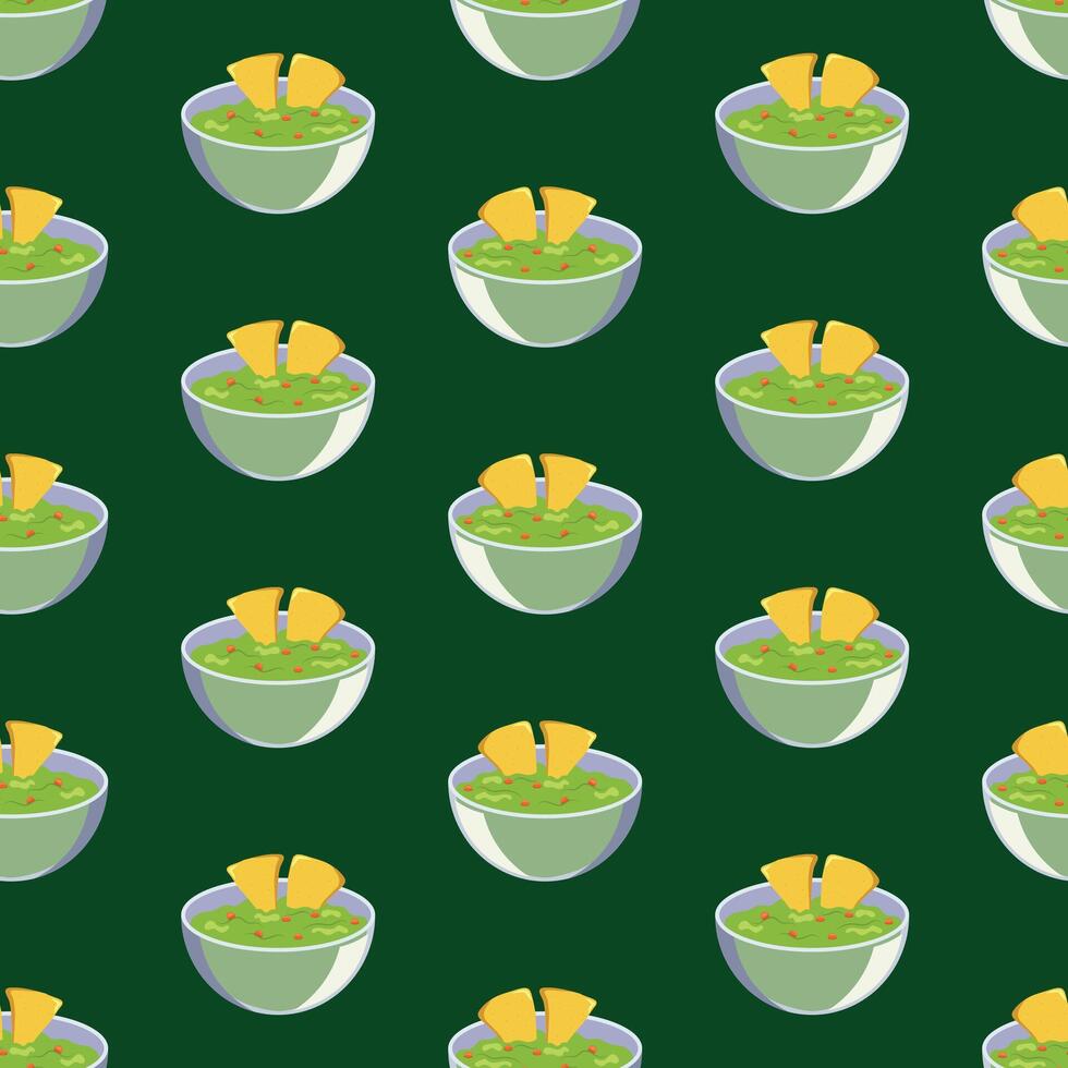 guacamole seamless pattern mexican food hand drawn doodle pattern vector