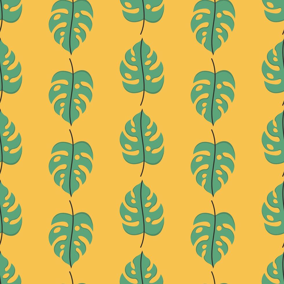 leaf summer seamless pattern hand drawn vector