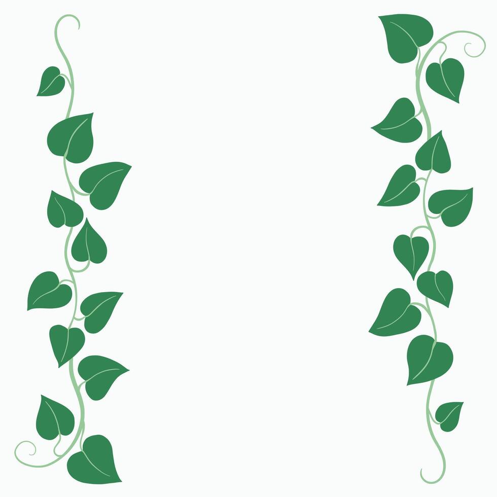 Floral ivy drawing decorative ornament flat design. vector