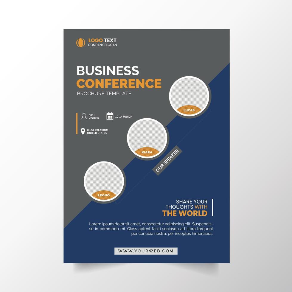 Business Conference Flyer Template Design vector