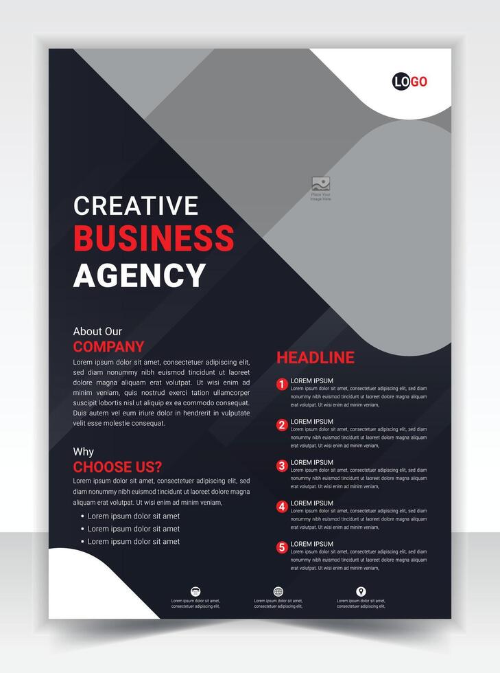 Business corporate flyer design template vector