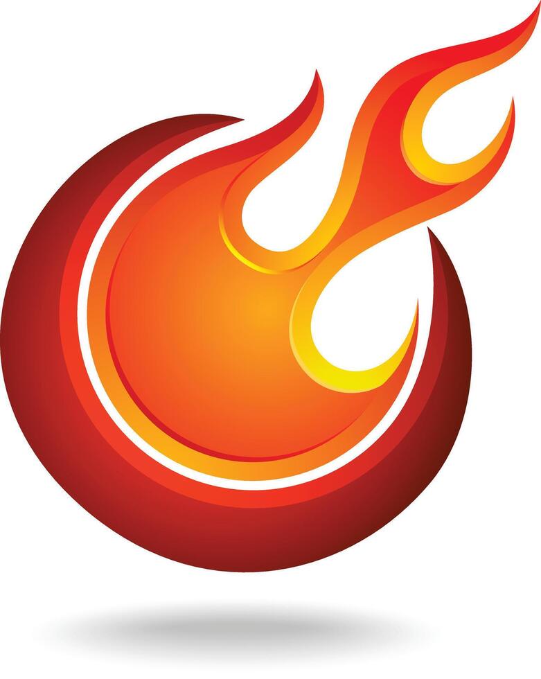 Unique Fire Flame Logo Design vector