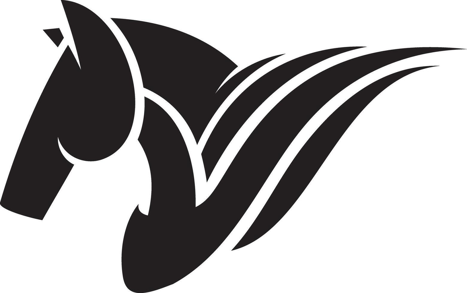 Horse Silhoutte Logo Design vector