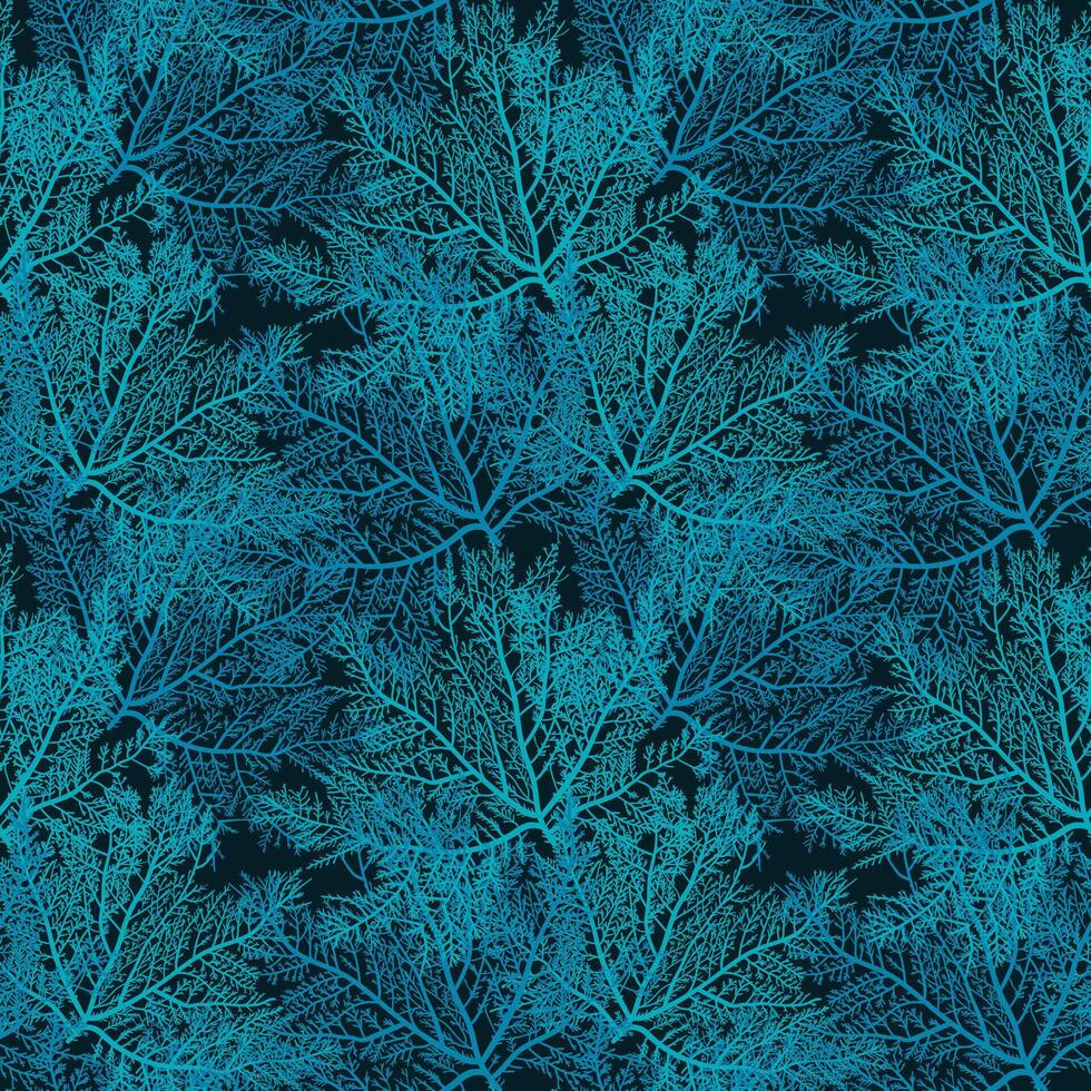 Gelidium or Chaetangium algae, seamless pattern vector