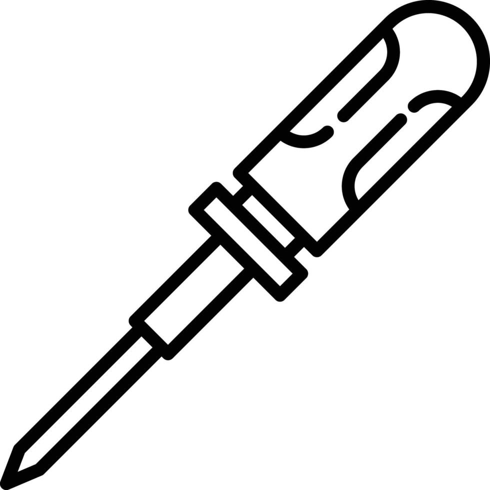 Screwdriver outline illustration vector