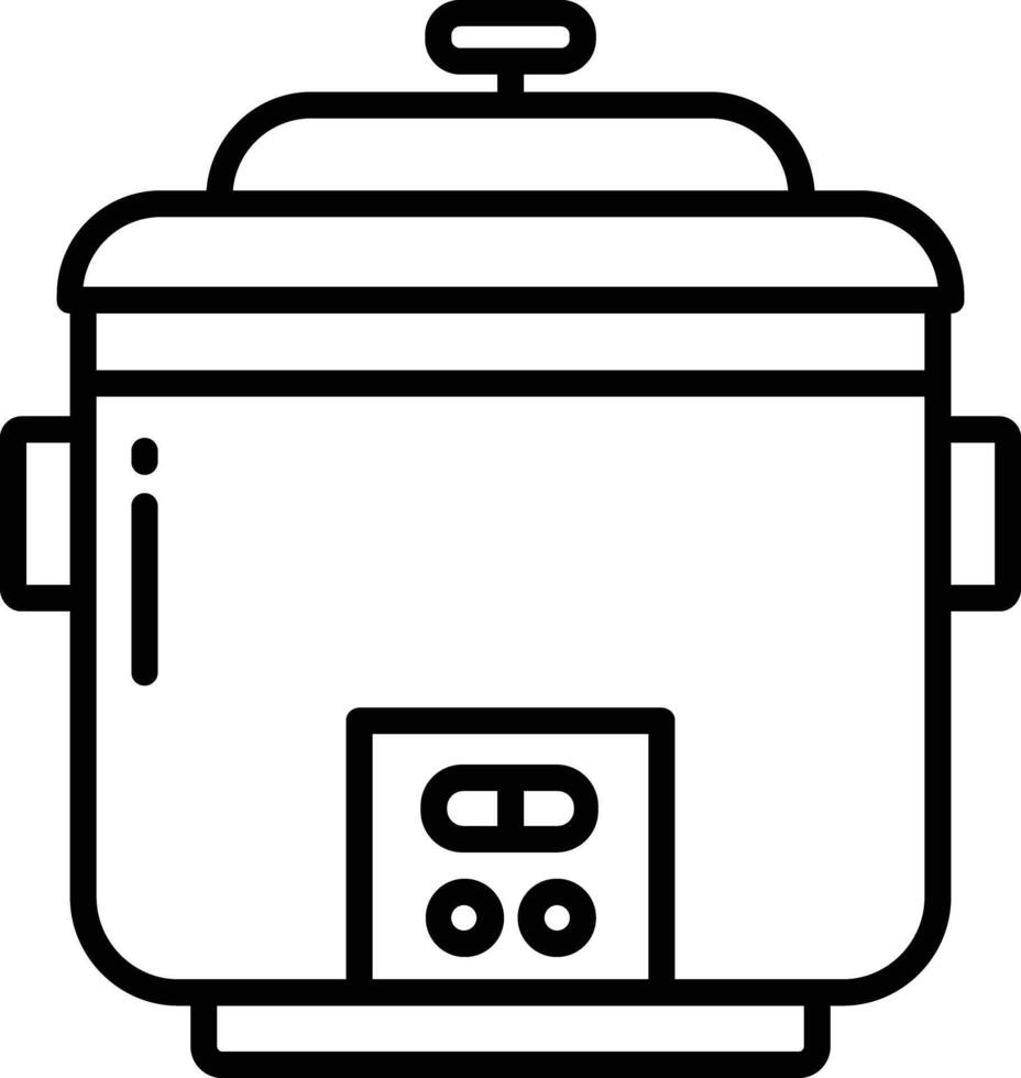 Rice Cooker outline illustration vector