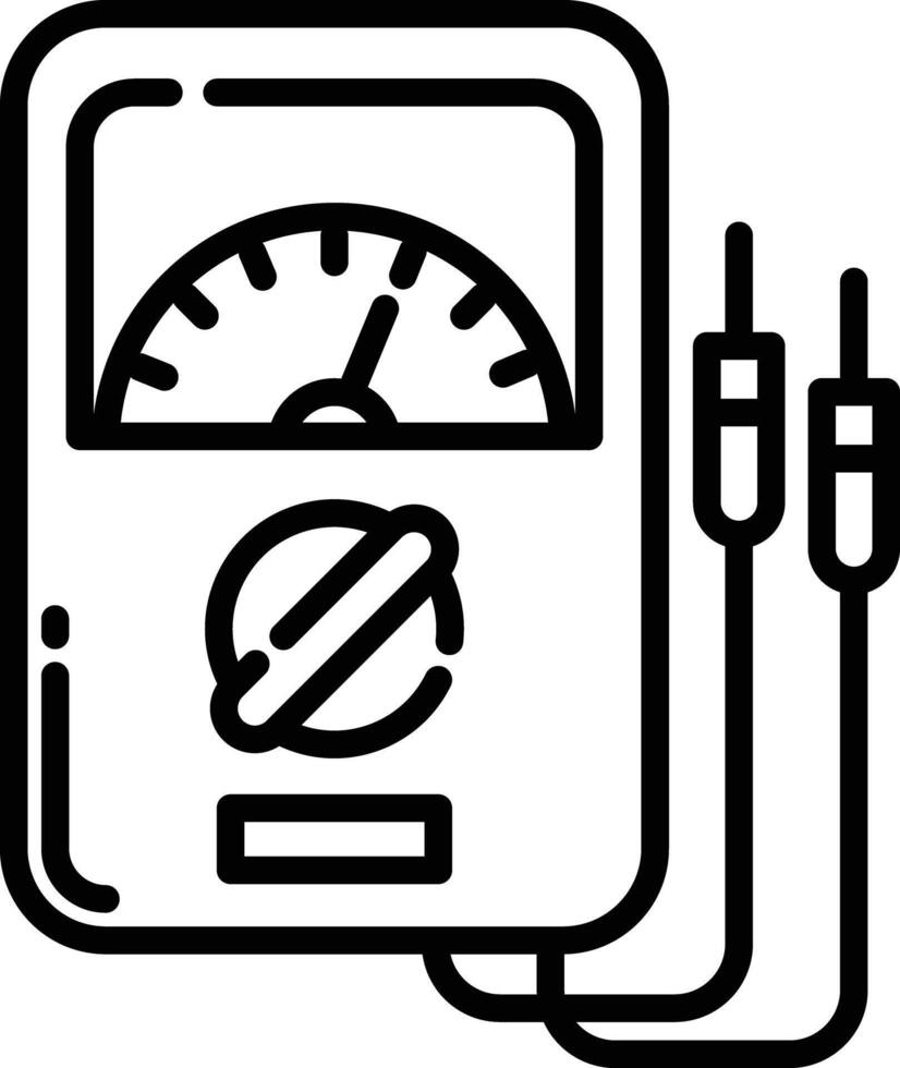 Ammeter outline illustration vector