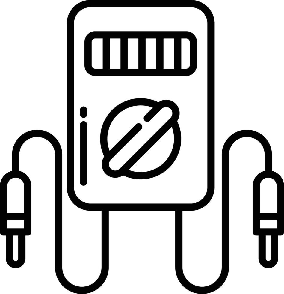 Voltmeter outline illustration vector