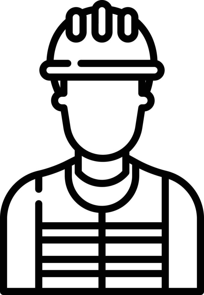 Electrician outline illustration vector